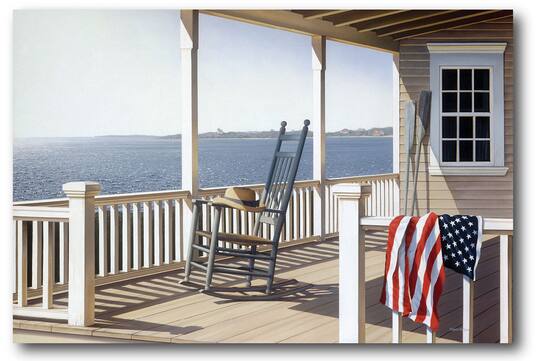 Courtside Market® Celebrate 250™ Wounded Warrior Project® American Porch II Gallery-Wrapped Canvas Wall Art | 12" x 18" | Michaels®